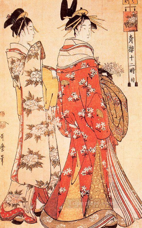 illustration from the twelve hours of the green houses c 1795 Kitagawa Utamaro Ukiyo e Bijin ga Oil Paintings